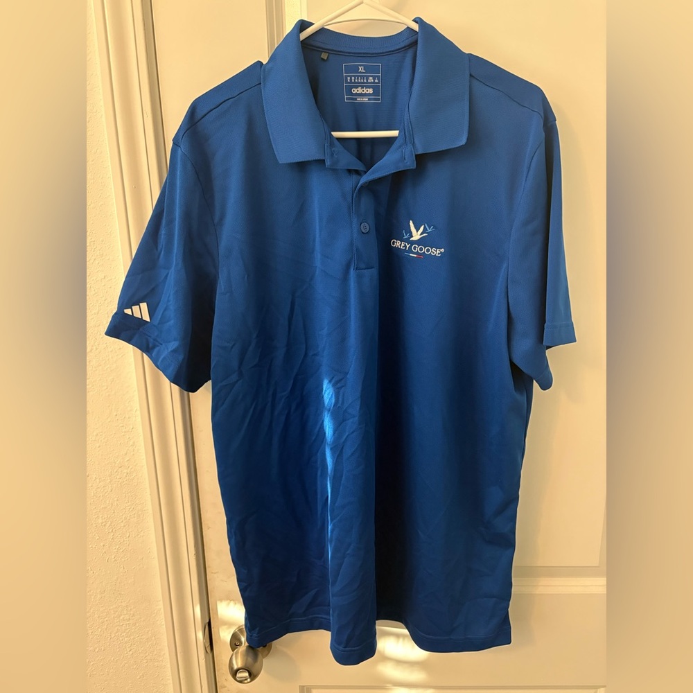 Adidas Royal Blue Grey Goose Polo